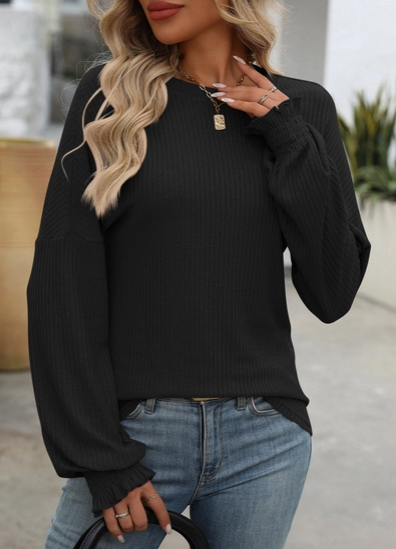 Black Long Sleeve Top