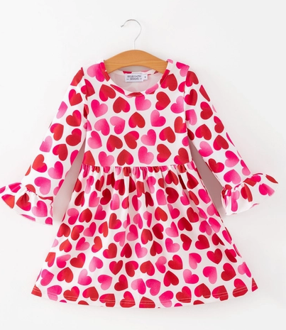 Girls Heart Valentine Dress