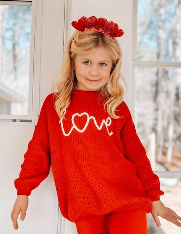 Girls Valentine's Sweater "Love"