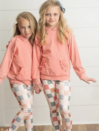 Girls Terra Cotta Legging Set