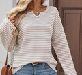 Striped Waffle Knit T-Shirt