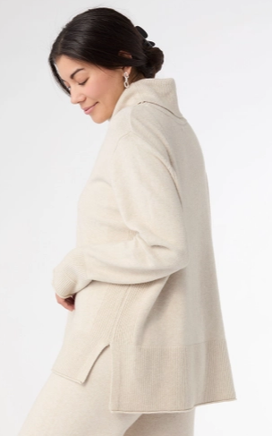 Heavenly-Luxe Cow Neck Sweater