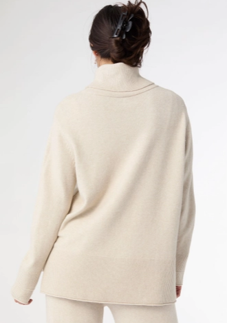 Heavenly-Luxe Cow Neck Sweater