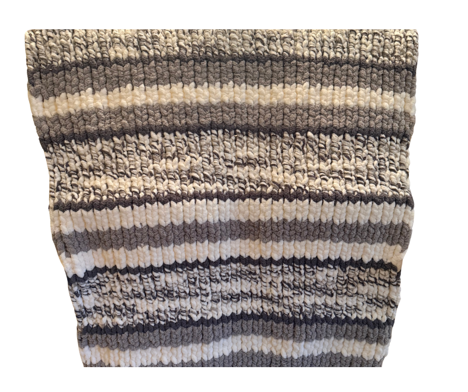 Grey Rope Throw Blanket